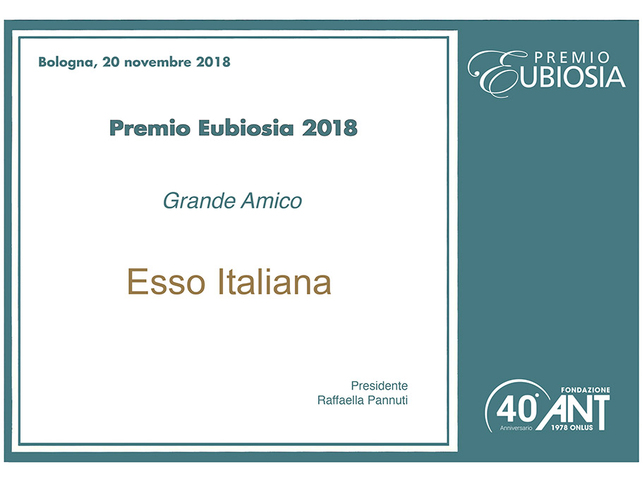 Premio Eubiosia 2018 - Grande Amico ANT